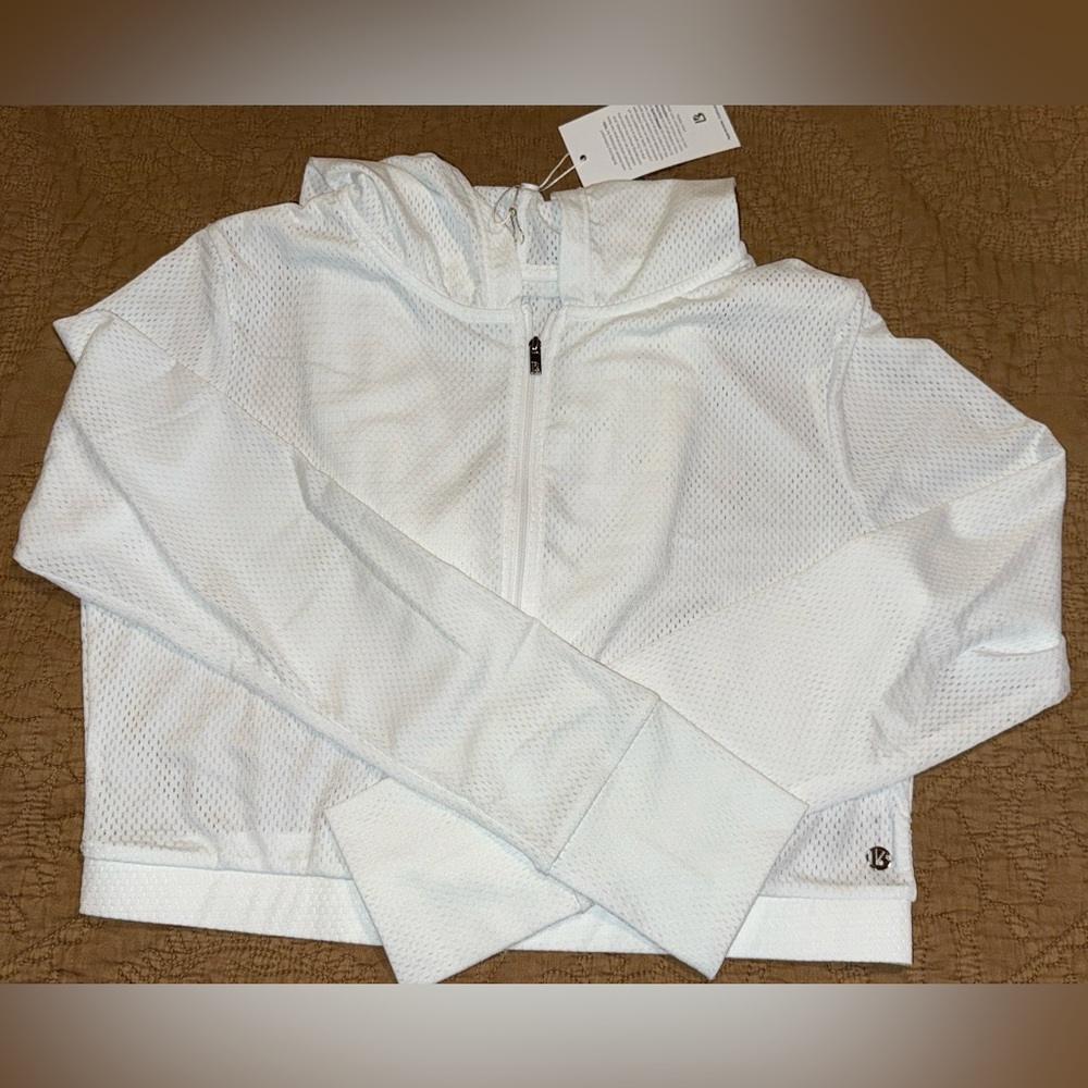 BuffBunny Spice Crop Jacket in White NWT Size XL